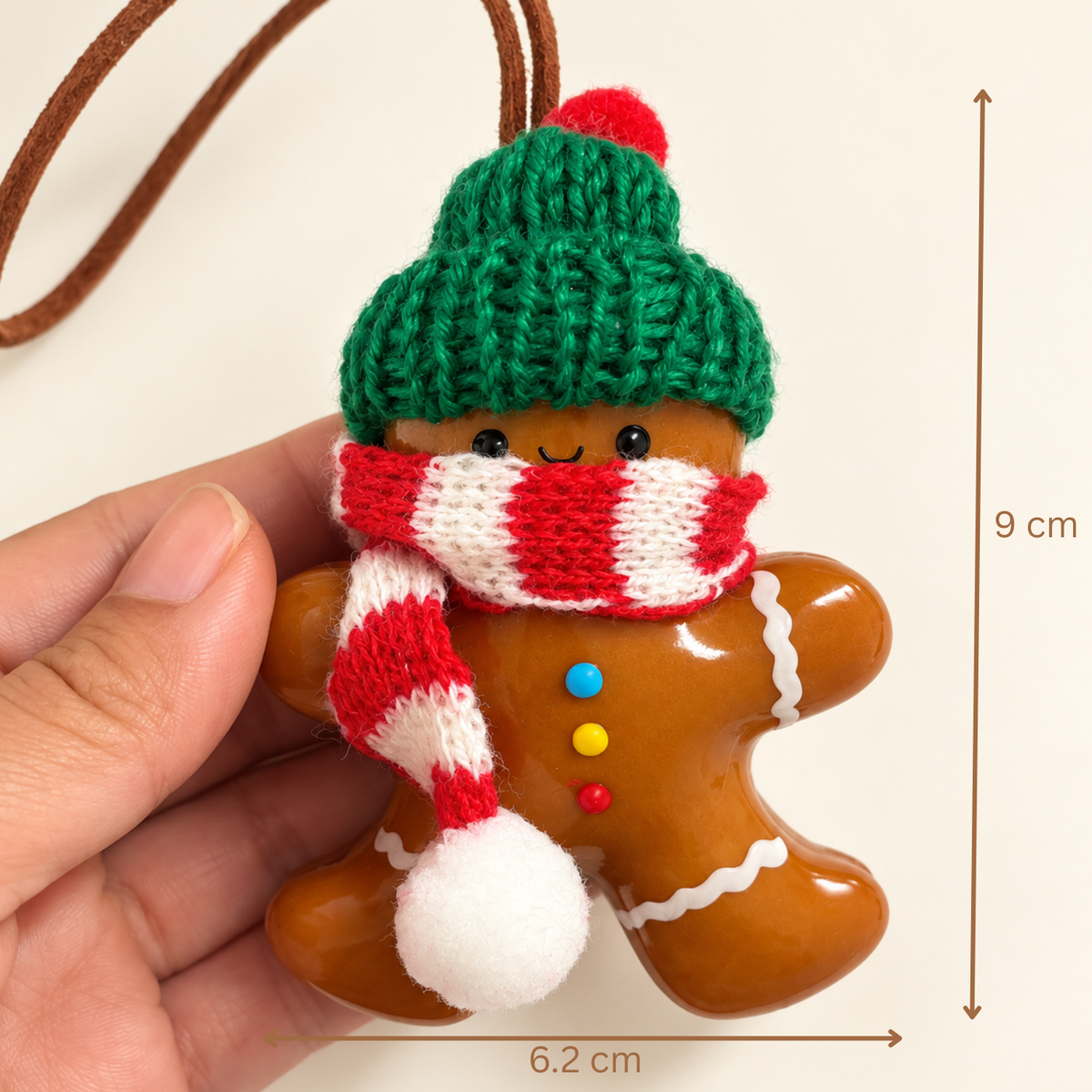 Gingerbread Buddies — Handmade Real Bread Christmas Ornaments