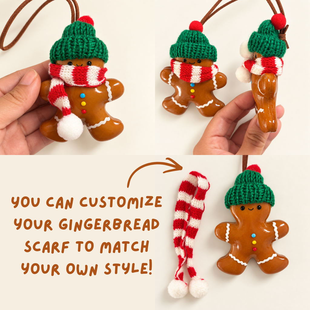 Gingerbread Buddies — Handmade Real Bread Christmas Ornaments
