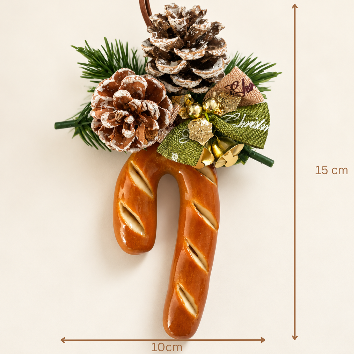 Candy Sticks — Handmade Real Bread Christmas Ornaments