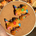Flower Cat & Fish Bread Bag Charm