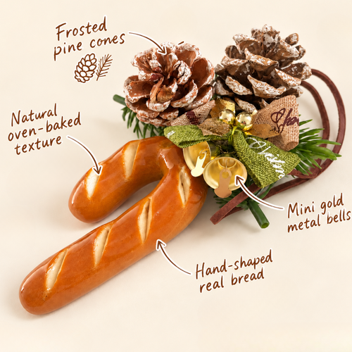 Candy Sticks — Handmade Real Bread Christmas Ornaments