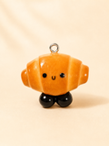 Croissant Buddy Charm — Handmade Real Bread Bag Charm