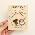 Coffee cup and coffee bean embroidered sticker patch set