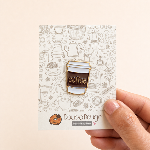 Coffee Cup Pin product photo on a clean studio background