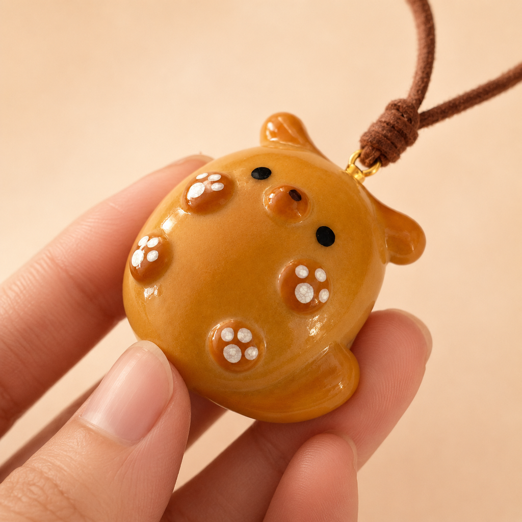 Piglet — Handmade Real Bread Bag Charm