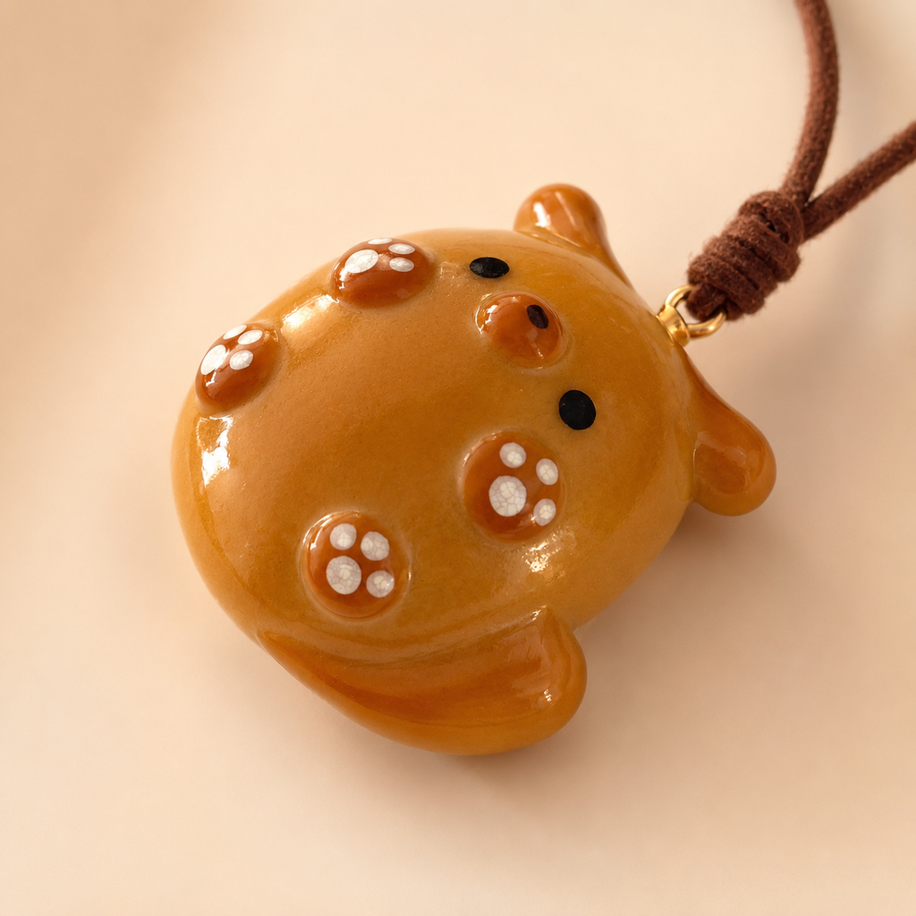 Piglet — Handmade Real Bread Bag Charm