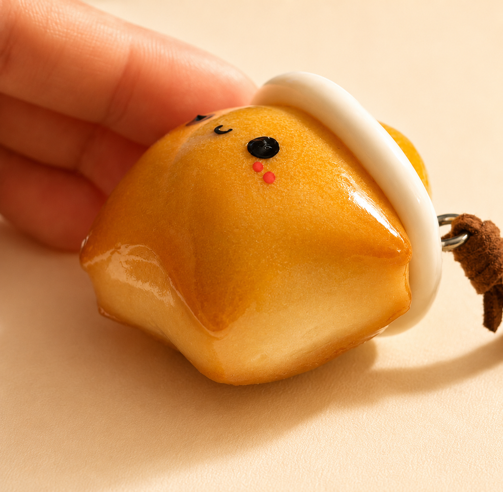 Snowcap Star Charm — Handmade Real Bread Bag Charm