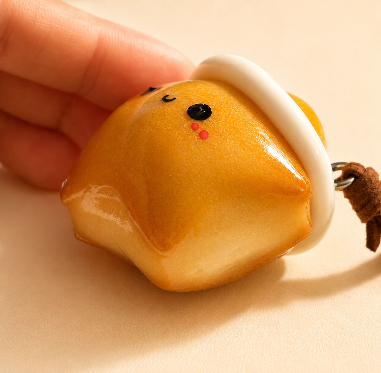 Snowcap Star Charm — Handmade Real Bread Bag Charm