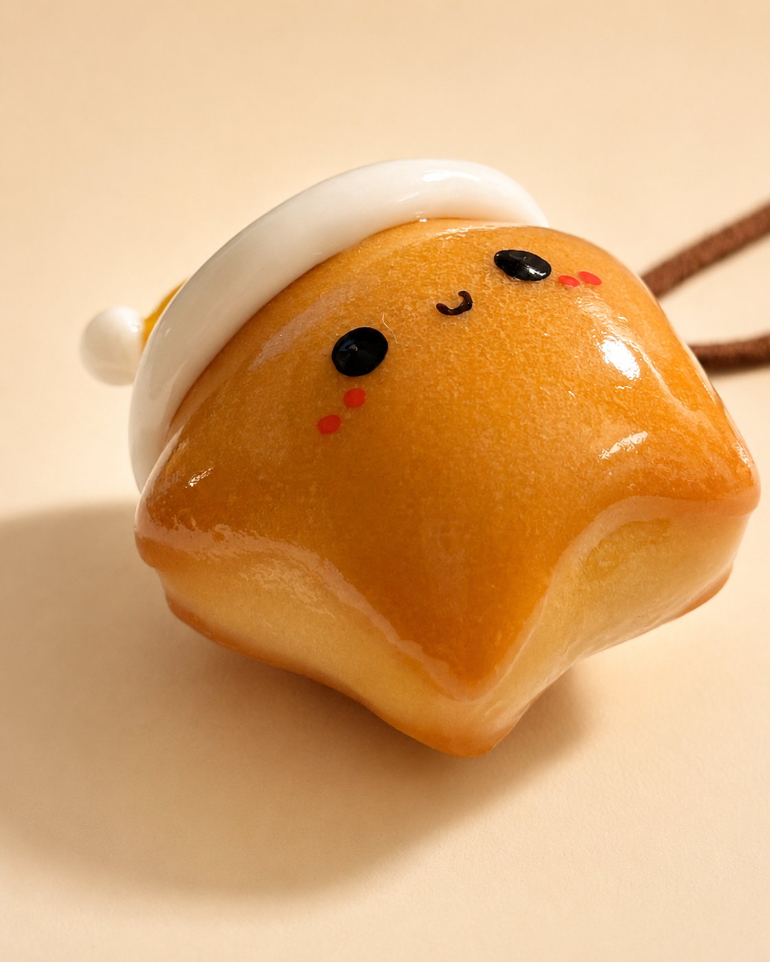 Snowcap Star Charm — Handmade Real Bread Bag Charm