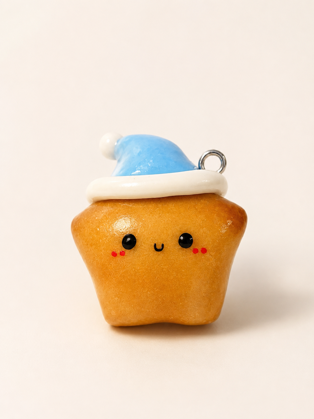 Snowcap Star Charm — Handmade Real Bread Bag Charm